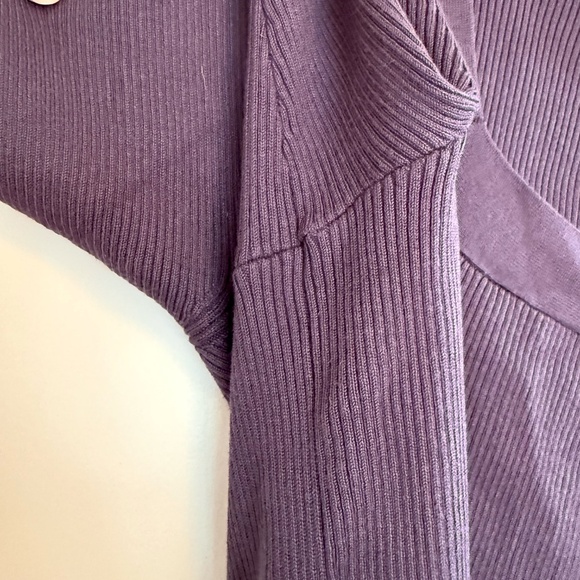Lane Bryant Eggplant Purple Size 22/24 Square Neck Knit Sweater - Picture 8 of 9